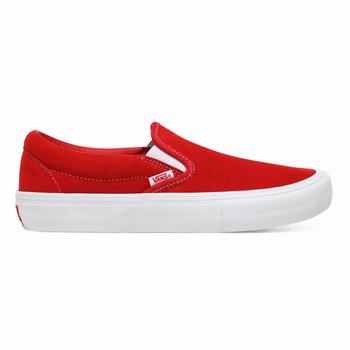 Damske Skate Obuv Vans Suede Pro Červené/Biele VA56WMBLD